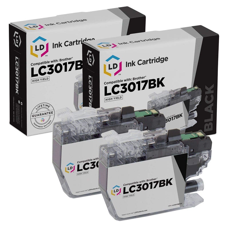 LD Products Compatible Ink Cartridge Replacement for Brother LC3017BK High Yield (Black, 2-Pack) for use in MFC-J5330DW, MFC-J5335DW, MFC-J5730DW, MFC-J6530DW & MFC-J6930DW Printers - Image 1